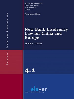 cover image of New Bank Insolvency Law for China and Europe